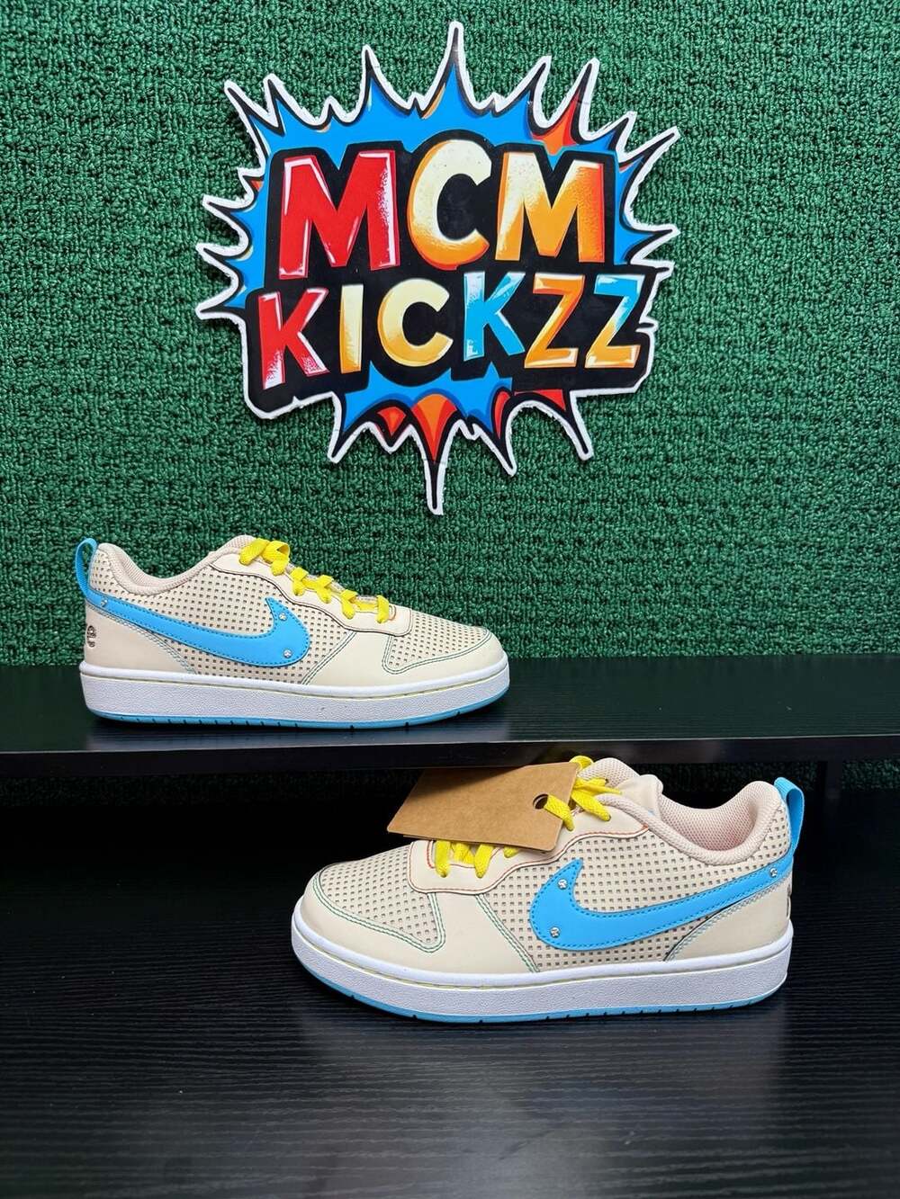 Nike Court Borough Low Recraft GS Sandrift/Baltic Blue Youth Size 6/7.5W